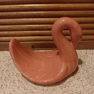 MCM 70's Pink Swan. Use For Soap, Trinkets, Etc.